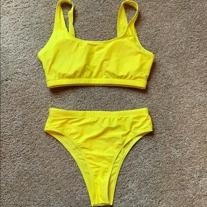 Neon high waist swimsuit
